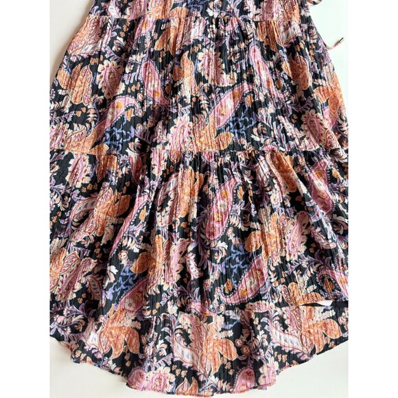 MINKPINK Celestia Floral Paisley Plisse Pleated Boho Peasant Midi Dress, Size S - Picture 11 of 15